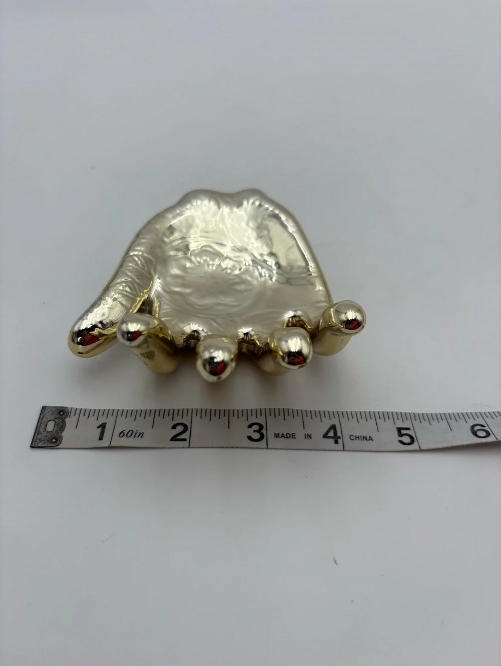 Decorative Ceramic Hand Trinket/Ring Dish - Shiny Gold